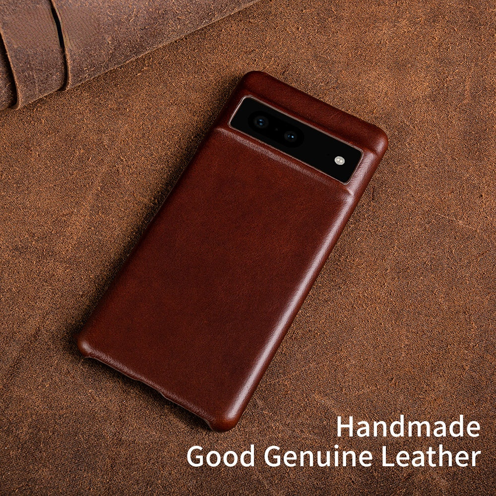 Aesthetic Vintage Oil Wax Leather Case For Google