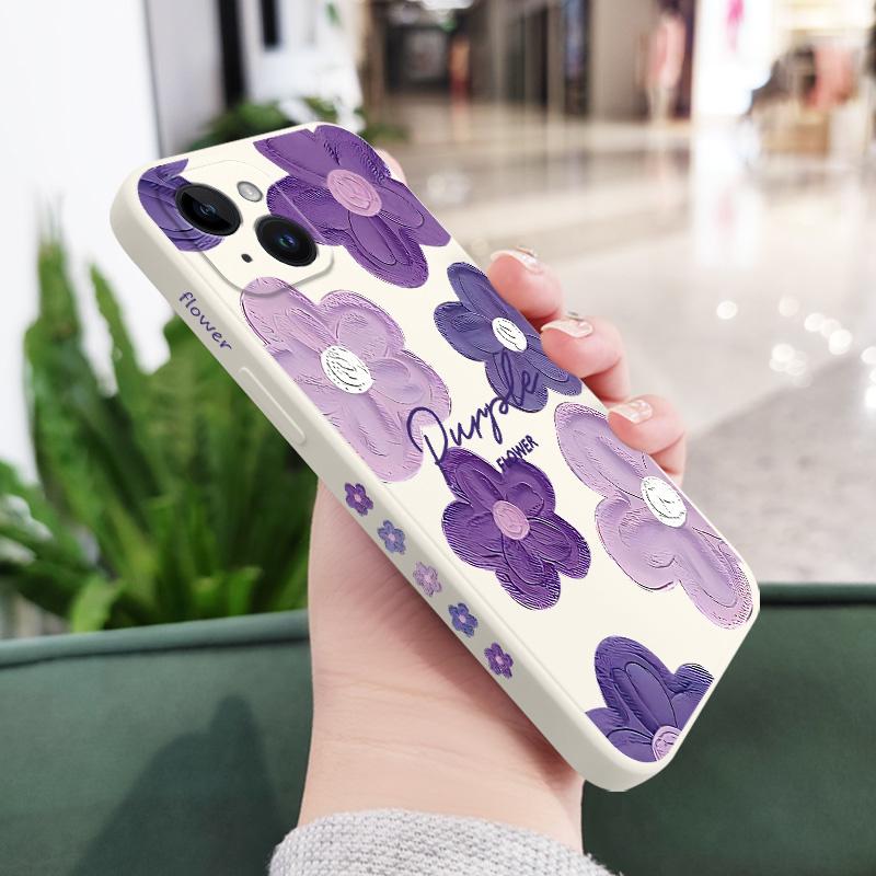 Purple Flower Phone Case For iPhone