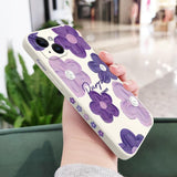 Custodia per cellulare con fiori viola per iPhone 