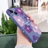 Custodia per cellulare con fiori viola per iPhone 